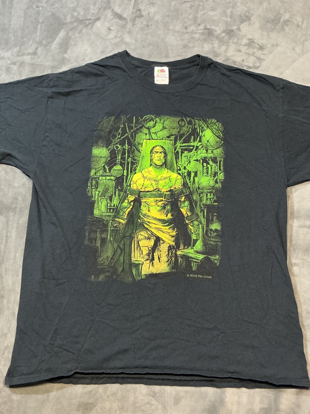 2018 Nat Jones Frankenstein’s Monster Rue Morgue Horror Graphic T-Shirt